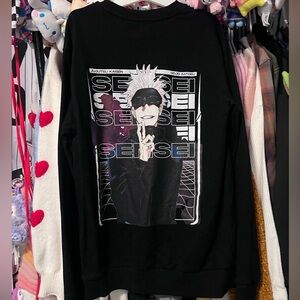 Anime Collective Jujutsu Kaisen Gojo Black Graphic Sweater